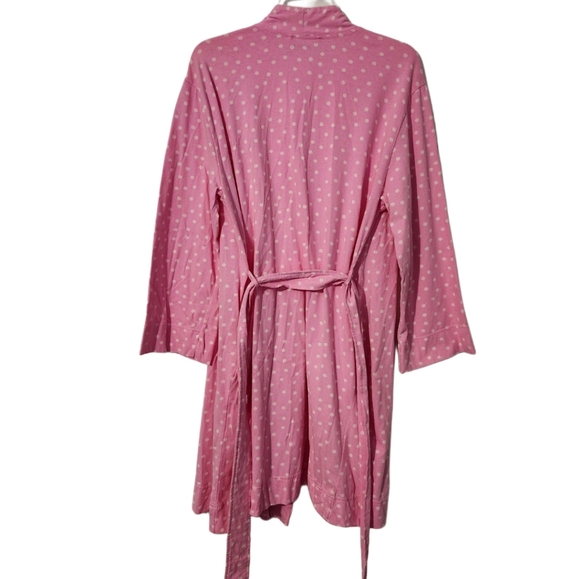 Pajamagram Co.   Women's  M   Robe   Polka-dot   Pink & White - Picture 4 of 10